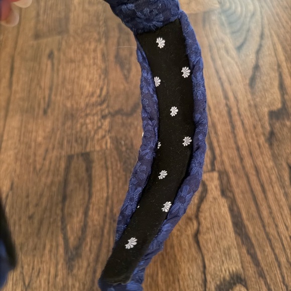 Lele Sadoughi Navy Floral Padded Headband - Women Accessories